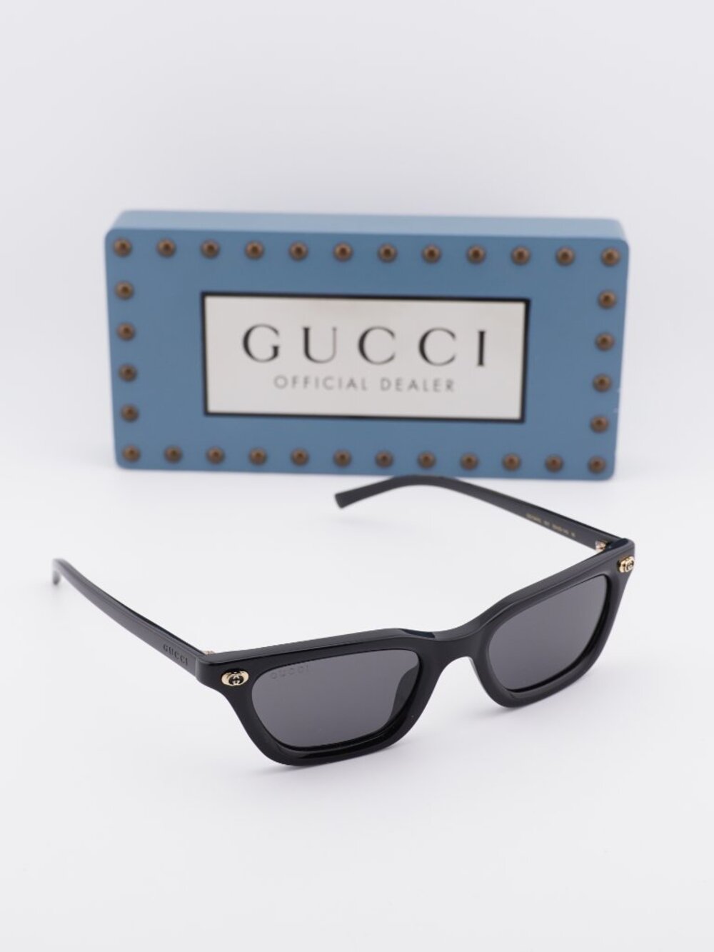 Gucci GG1944S 001 Rectangle Sunglasses - Black / Grey - Picture 8 of 12